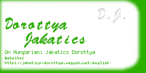 dorottya jakatics business card